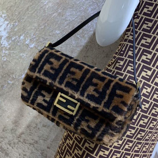 Fendi Torba Na Ramię Brązowa F801831