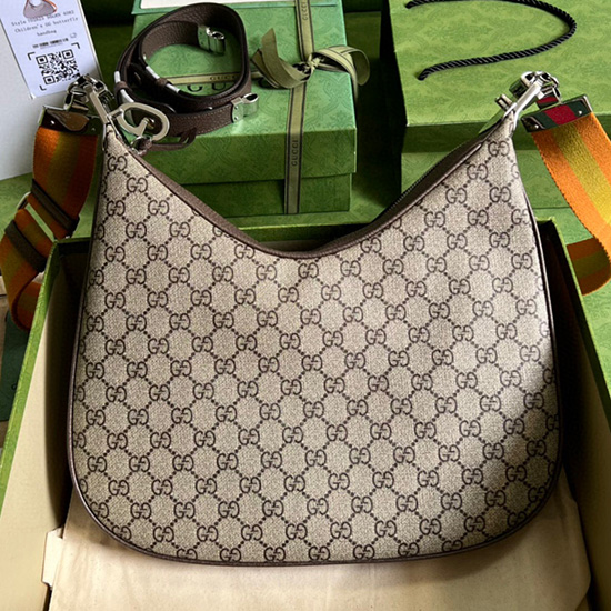 Gucci Connecte Gg Supreme Duża Torba Na Ramię Beżowa 702823