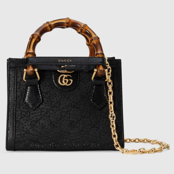 Gucci Diana Kryształowa Mini Torebka Na Ramię 707449