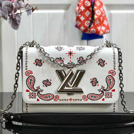 Louis Vuitton Epi Skórzany Twist Mm Biały M53929