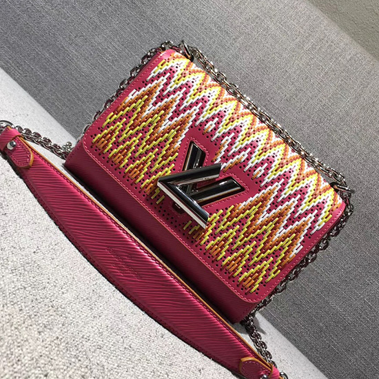 Louis Vuitton Epi Skórzany Twist Mm Różowy M50271