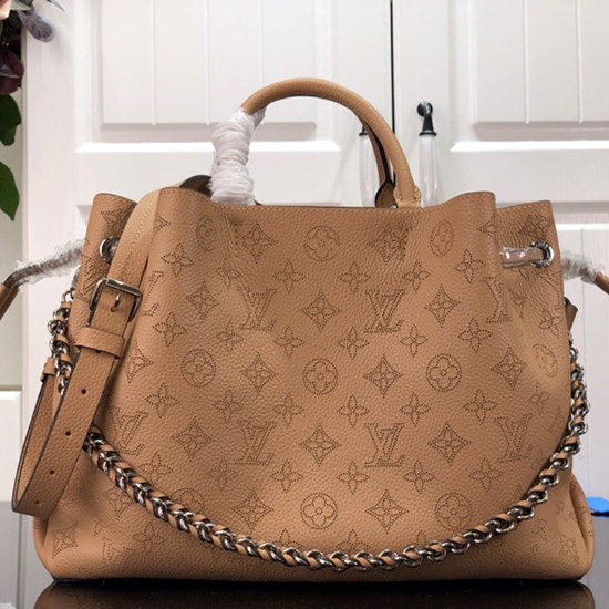 Louis Vuitton Mahina Skórzana Torba Bella W Kolorze Beżowym M59200