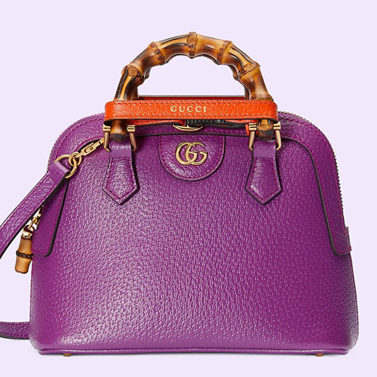 Mini Torba Na Ramię Gucci Diana Fioletowa 715775