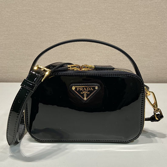 Prada Odette Mini-torba Ze Skóry Lakierowanej Czarna 1bh206