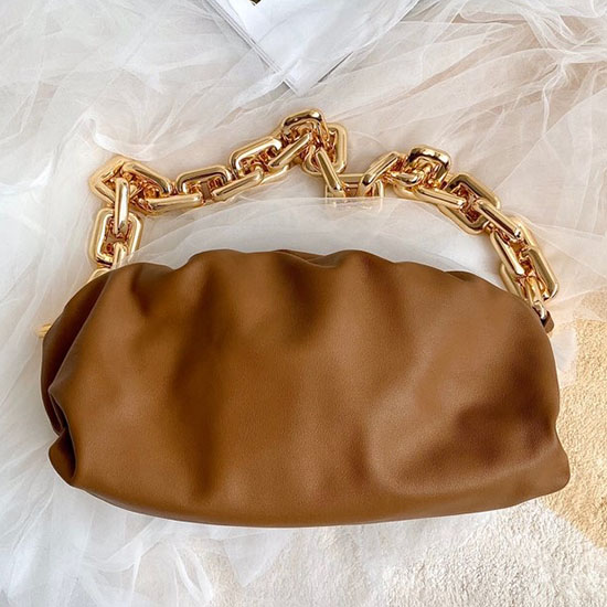 Bolsa Bottega Veneta Em Couro De Bezerro Com Corrente Marrom B620230