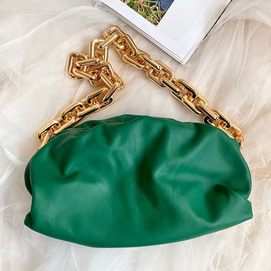 Bolsa Bottega Veneta Em Couro De Bezerro Com Corrente Verde B620230