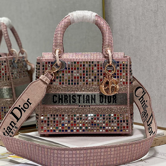 Bolsa D-lite Feminina Média Bordada Em Lona Dm0553