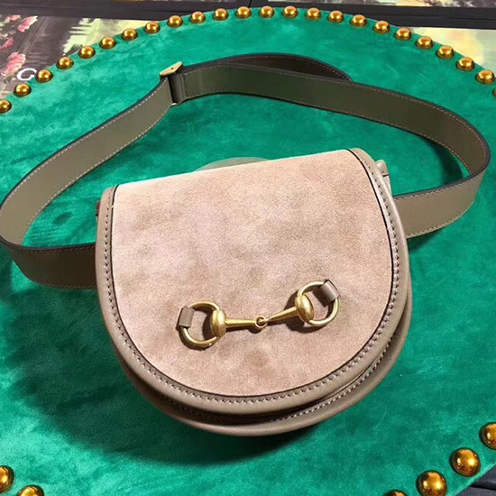 Bolsa De Cinto De Couro Gucci Bege 384820