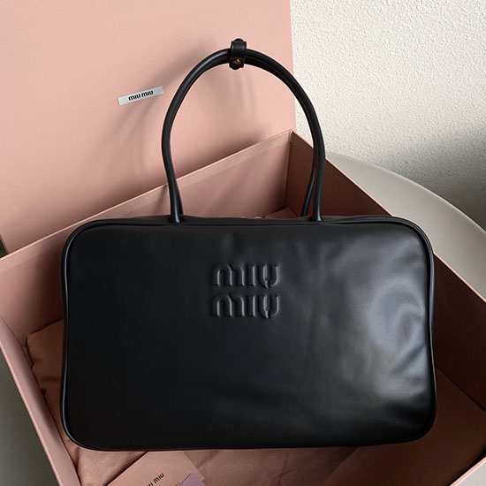 Bolsa De Couro Com Alça Superior Miu Miu 5bb117