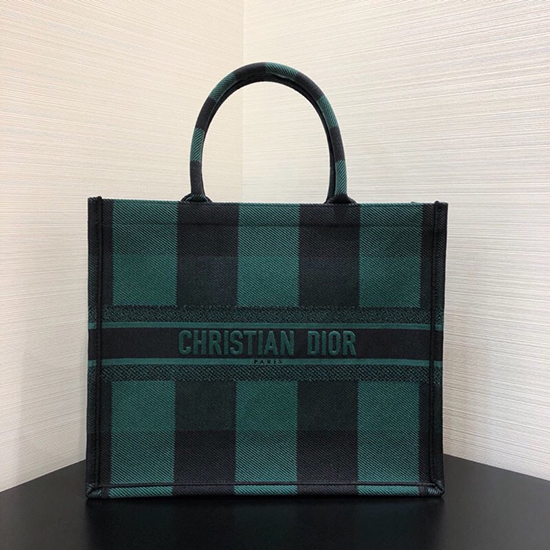 Bolsa De Livro Oblíqua Dior Verde D07084