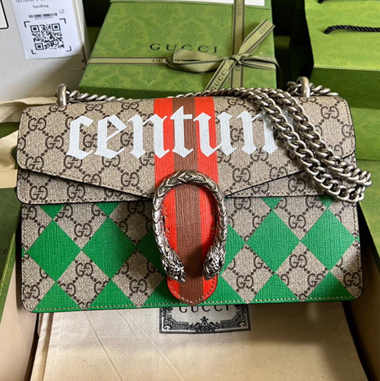 Bolsa De Ombro Dionysus Com Estampa Geométrica Gucci 400249