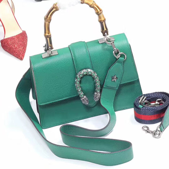 Bolsa Gucci Dionysus Couro Com Alça Superior Verde 448075