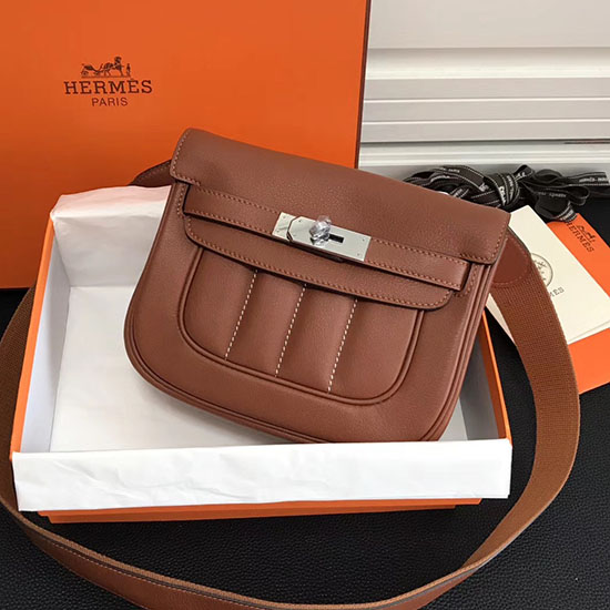 Bolsa Hermes Berline Em Couro Marrom Rápido H90081