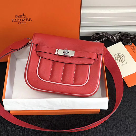 Bolsa Hermes Berline Em Couro Swift Vermelho H90081