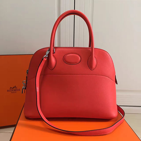 Bolsa Hermes Bolide 31 Em Couro Swift Vermelho Hb3101