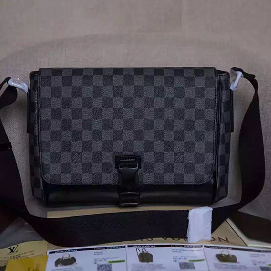 Bolsa Mensageiro Louis Vuitton Damier Em Lona Grafite N41457