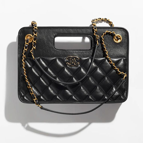 Chanel Bolsa Pequena De Couro De Bezerro Envelhecido As4037