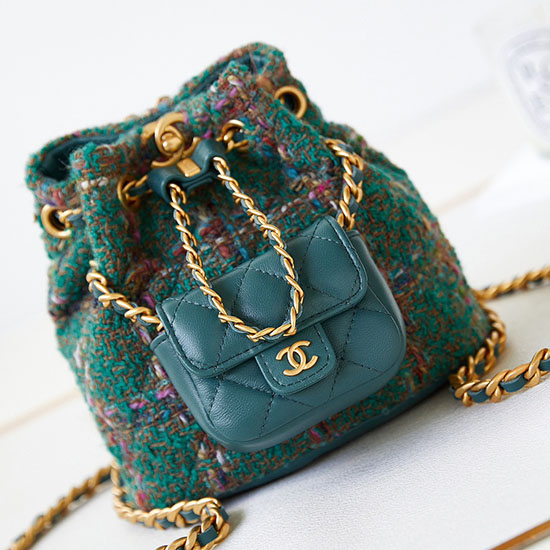 Chanel Mochila Pequena Verde As3947