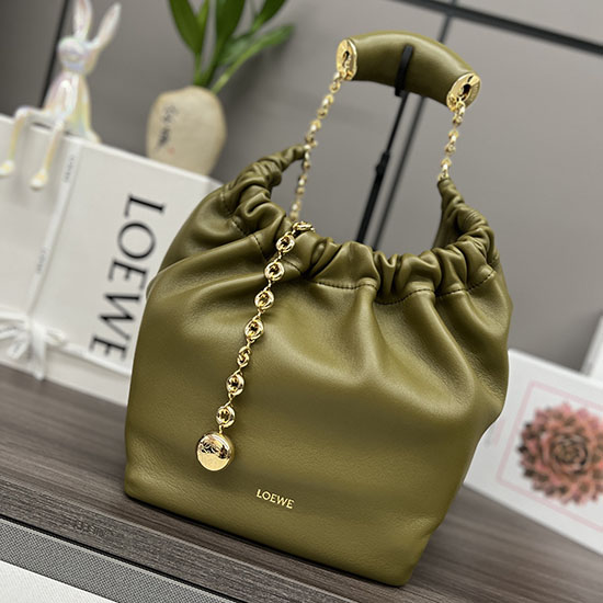 Loewe Bolsa Pequena Squeeze Verde-oliva 652329