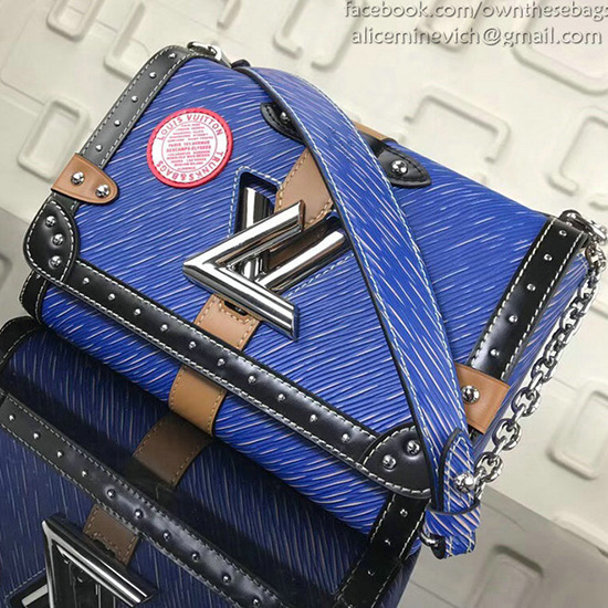 Louis Vuitton Epi Couro Torção Mm Azul M43629