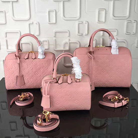 Louis Vuitton Monograma Empreinte Speedy Bandouliere Rosa M42406