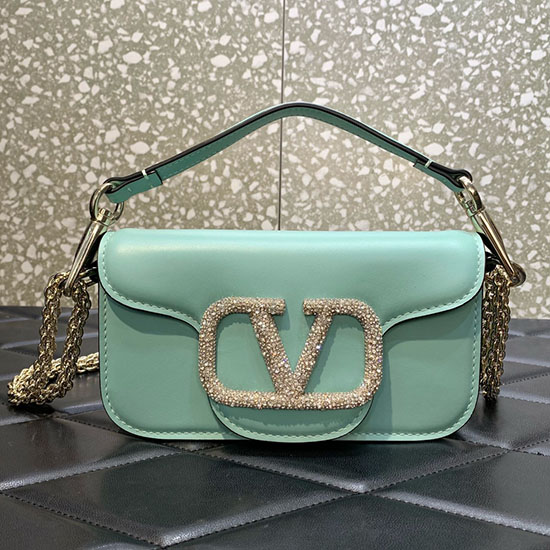 Valentino Garavani Bolsa De Ombro Pequena Loco Verde V5031