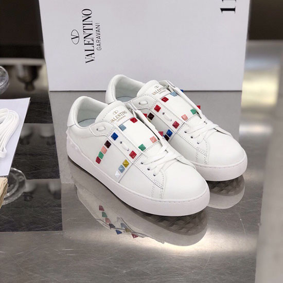 Valentino Garavani Tênis Rockstud Couro Branco Vs18063