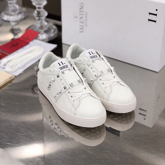 Valentino Garavani Tênis Rockstud Couro Branco Vs18064