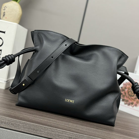 Loewe средний клатч фламенко черный L262386