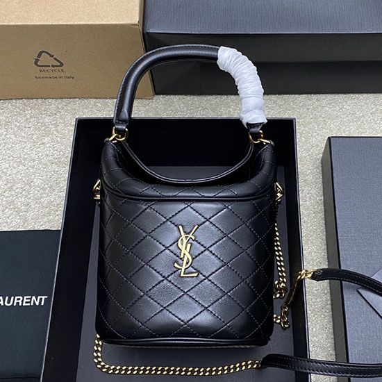 Saint Laurent сумка-ведро Gaby черная 763971