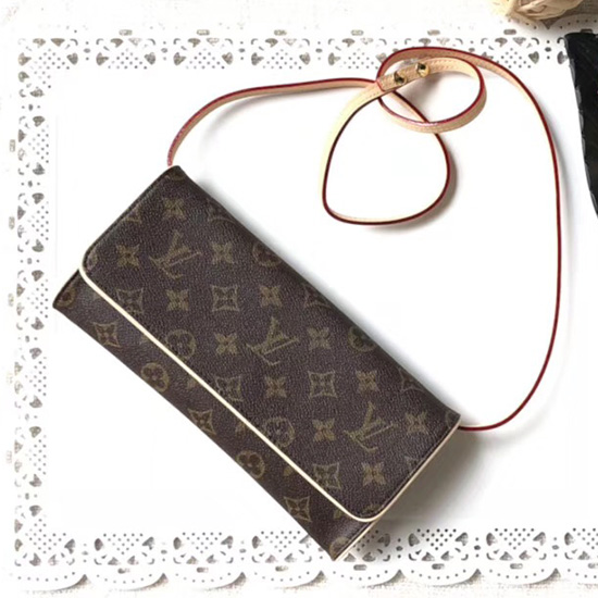 Клатч из холщовой ткани с монограммой Louis Vuitton Twin GM M51852