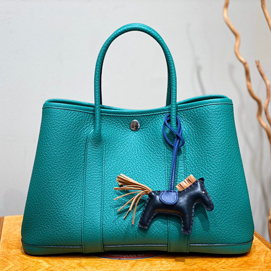 Кожаная сумка Hermes Garden Party 30 36 изумрудного цвета Hg30361