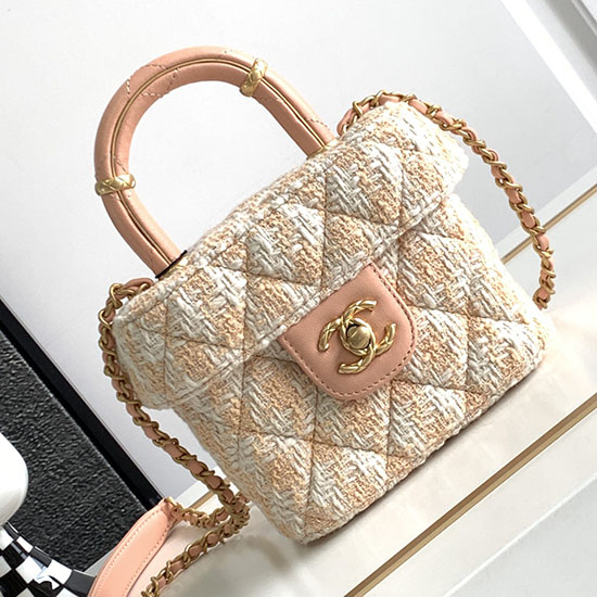 Маленькая косметичка Chanel оранжевого цвета As3973