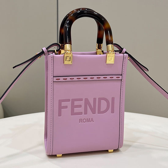 Миниатюрная сумка-тоут Fendi Sunshine фиолетового цвета F8376