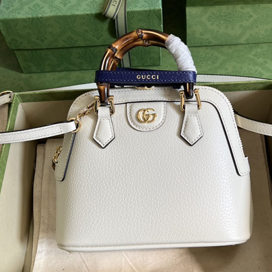 Миниатюрная сумка-тоут Gucci Diana белая 715775