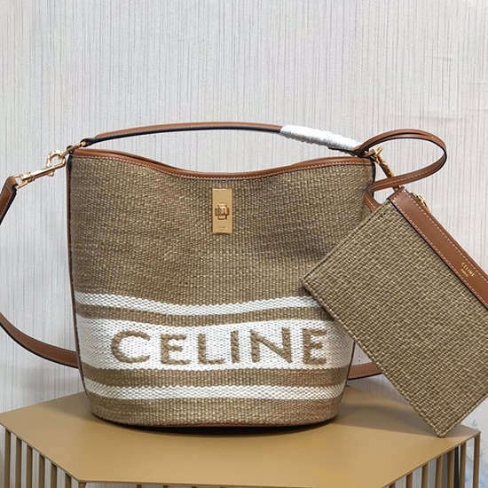 Сумка Celine Ведро 16 бежевого цвета C195573