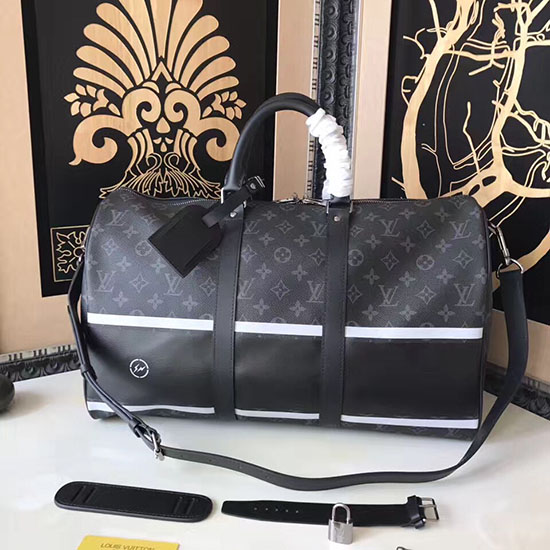 Холщовые туфли Louis Vuitton Keepall 45 с монограммой M43413