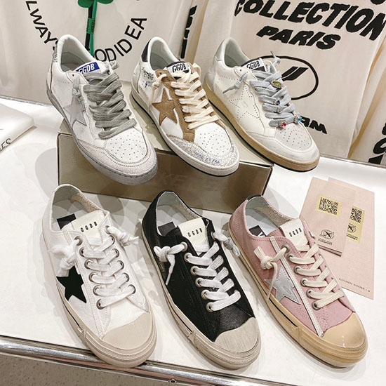 кроссовки Golden Goose из телячьей кожи Ggs03174