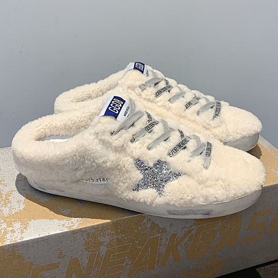 кроссовки-слипоны Superstar из овчины Golden Goose Shg111701