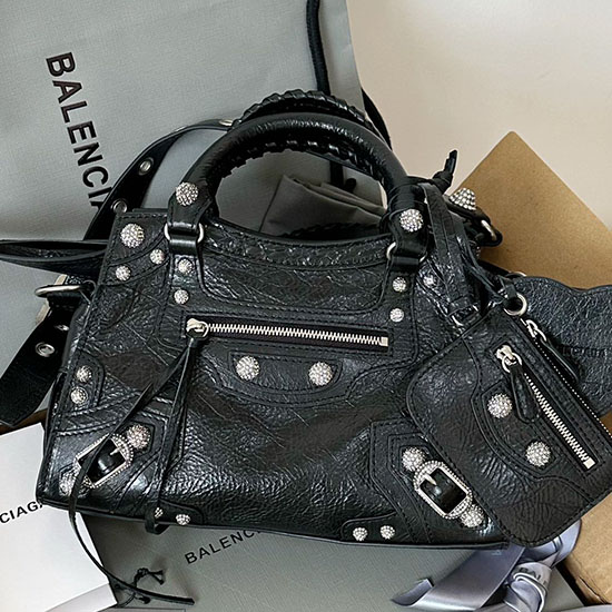 Balenciaga Läder Neo Classic City Xs Tygväska Svart B700941