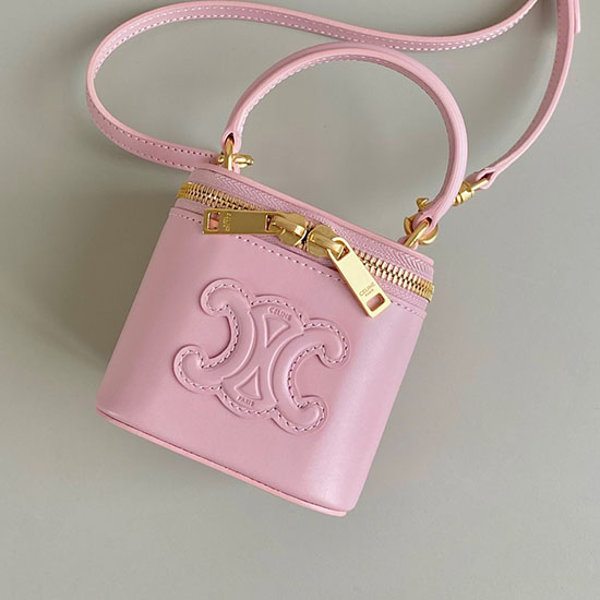 Celine Läder Liten Låda Rosa C35089