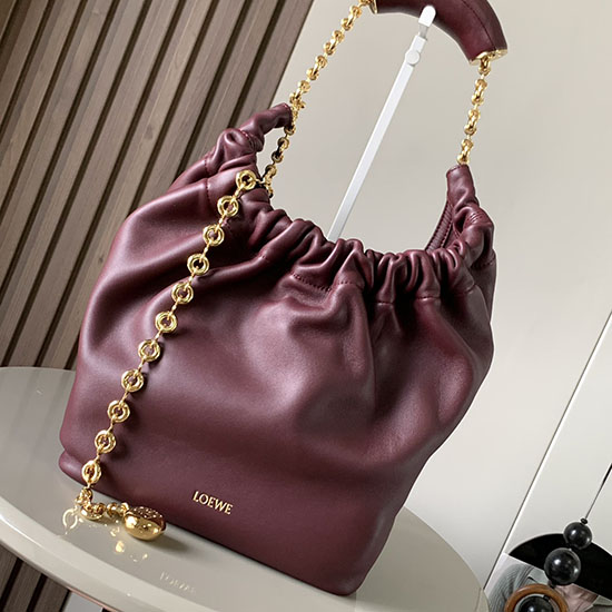 Loewe Small Squeeze Bag Burgundy 652329