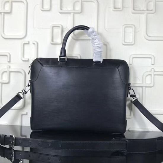 Louis Vuitton Epi Läder Oliver Portfölj Noir M51689