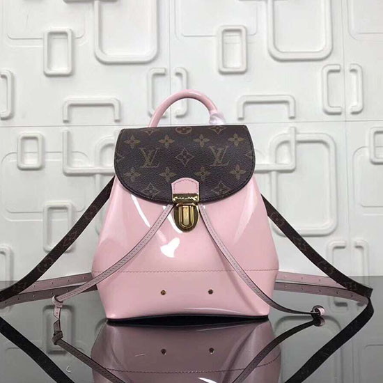 Louis Vuitton Lackläder Varma Källor Ryggsäck Rosa M53545