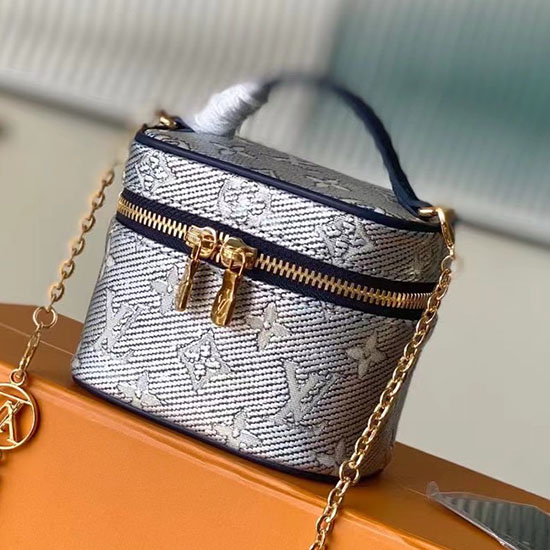 Louis Vuitton Micro Fåfänga Blå M22920