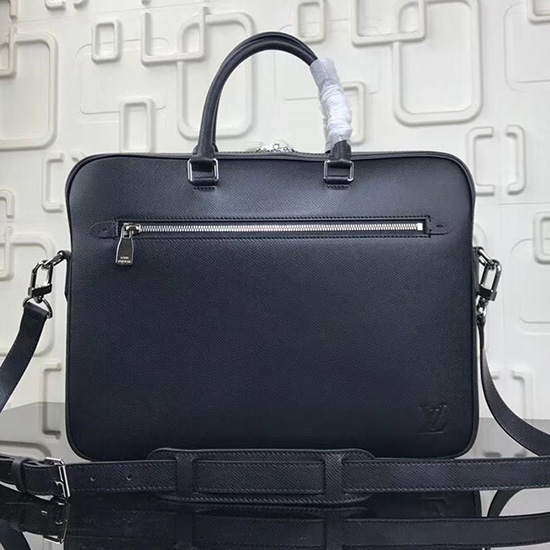 Louis Vuitton Taiga Läder Porte Dokument Företag Svart M30643