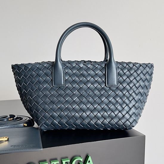 Bottega Veneta Mini Cabat สีน้ำเงิน B10021