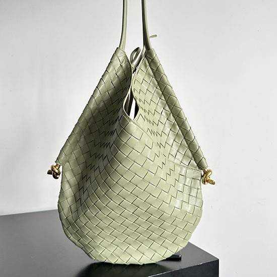 Bottega Veneta กระเป๋าสะพายไหล่ขนาดกลาง Travertine B740990