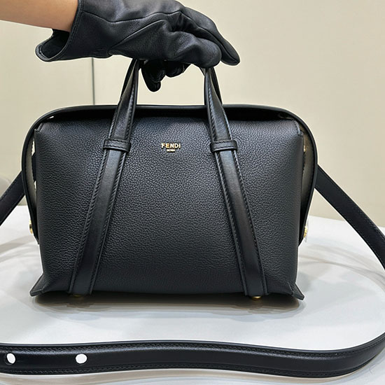 Fendi หนังบอสตัน 365 กระเป๋าสีดำ F8627