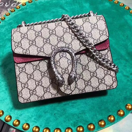 Gucci Dionysus Gg Supreme Mini Bag เบอร์กันดี 421970